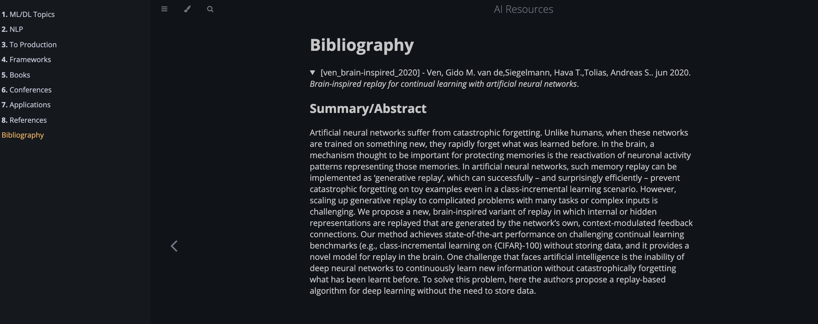 Bibliography With Abstract